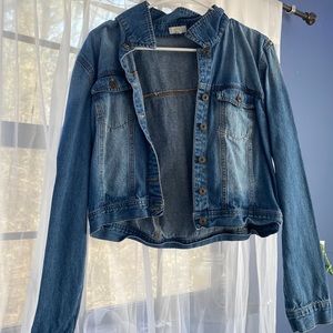 cropped jean jacket